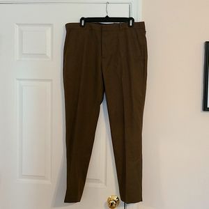 Perry Ellis Men'sModern-Fit Performance Plaid Dress Pants NWT Brown 34x29